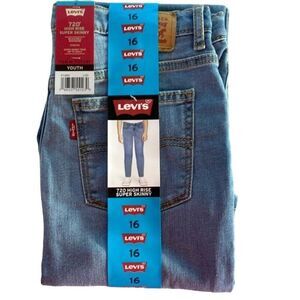 Levi's 720 High-Rise Super Skinny Girl's Jeans Size 16 Blue Light Wash New!‎